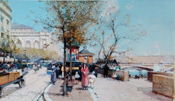 Scènes de Paris 04 Eugene Galien Peinture à l'huile